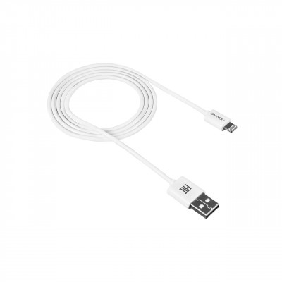 Кабель Canyon USB - Lightning 1м White (CNE-CFI1W)