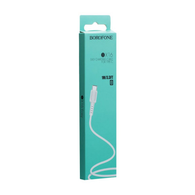 Кабель Borofone BX16 Easy Chargng Cable USB - Type C 2А 1m Білий