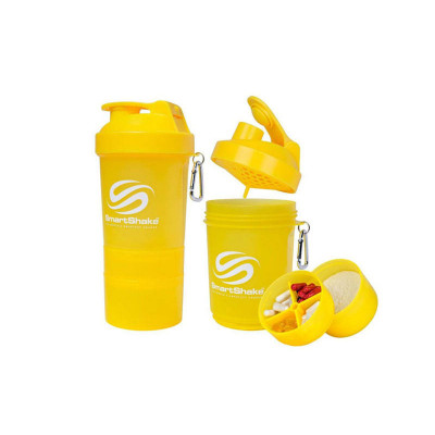 Шейкер planeta-sport 3-х камерний для спортивного харчування Smart Shaker Original FI-5053 Жовтий