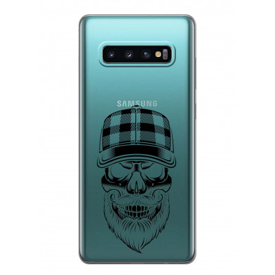 Чохол iSwag для Samsung Galaxy S10 Plus Бородатий череп (H480)