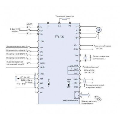 Перетворювач частоти на 2.2 кВт FRECON - FR100-2S-2.2B