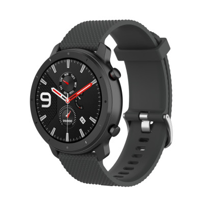 Ремінець силіконовий 20мм Samsung Galaxy Watch 42 | 3 41 мм | Active | Active 2 BeWatch GT Темно-сірий (1011444)