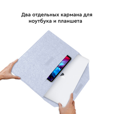 Повстяна обкладинка AIRON Premium для ноутбука 13.3 Grey