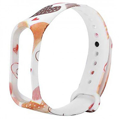 Ремінець Painted Strap для Xiaomi Mi Band 3/4 Серця 1 (hub_HnCg83602)