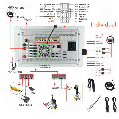 Штатна магнітола для Hyundai Santa Fe 2006-2012 BACAR 4/64Gb Individual