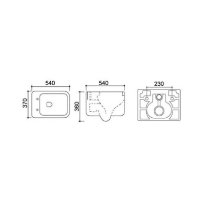 Біде підвісне Qtap Robin WHI 5151 QT1355046FW