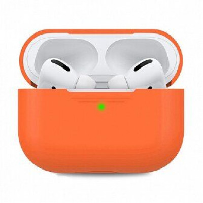 Силіконовий чохол для Airpods Pro ARM із карабіном захисний Papaya (4555papaya)