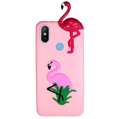 Чохол Cartoon 3D Case для Xiaomi Mi A2 / Mi 6X Фламінго (hub_Onil15659)