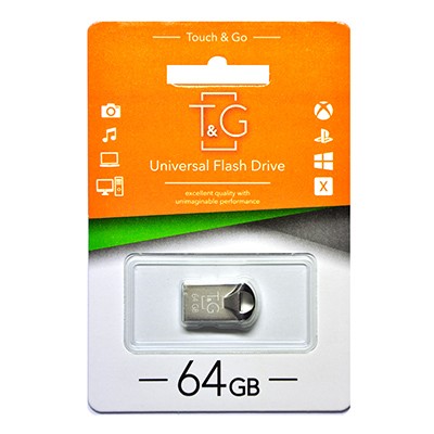 Флеш-накопичувач USB 64GB T&G 106 Metal Series Silver (TG106-64G)