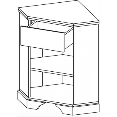 Комод кутовий Меблі Сервіс Ірис Андерсон пайн (81t63b)