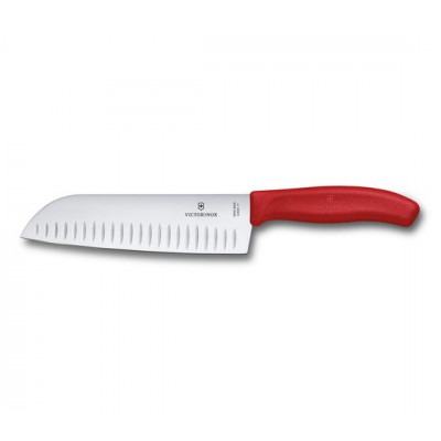 Кухонний ніж Victorinox Santoku 17 см Червоний (6.8521.17G)