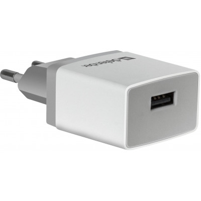 Зарядний пристрій Defender UPA-21 White, 1xUSB, 5V/2.1A (83571) (6505064)