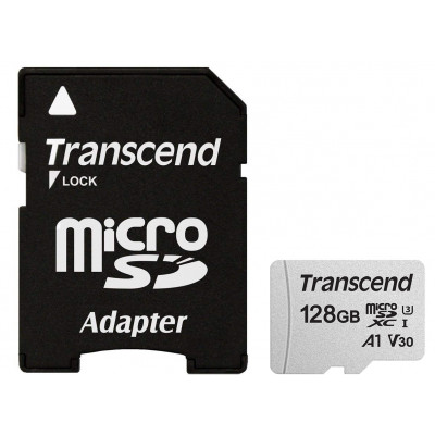 Карта пам'яті Transcend microSDXC 128GB UHS-I U3 (TS128GUSD300S-A) + SD адаптер (6412861)