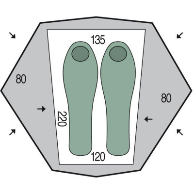 Намет 2-місний Pinguin Aero 2 DAC Green (PNG 140644)