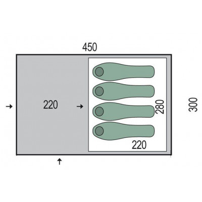 Намет 4-місний Pinguin Nimbus 4 Green (PNG 144.4.Green)