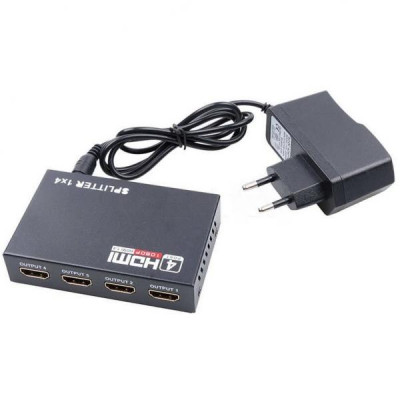 Спліттер 1x4 порту HDMI splitter 1080P 4K 3D Чорний (20053100245)