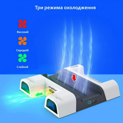 Мультифункціональна Док-Станція DOBE для Playstation 5 з LED зарядкою для 2-х геймпадів PS5 Dualsense (TP5-05100)