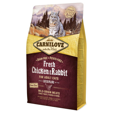 Корм для кішок Carnilove Fresh Chicken та Rabbit 2 кг з куркою та кроликом