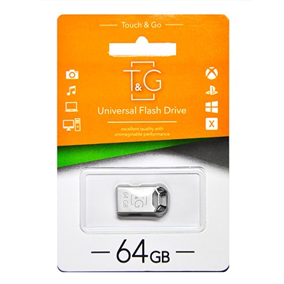 Флеш-накопичувач USB 64GB T&G 110 Metal Series Silver (TG110-64G)