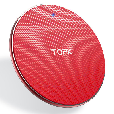 Бездротовий зарядний пристрій Topk Wireless Charger B01W Red (4129546872)