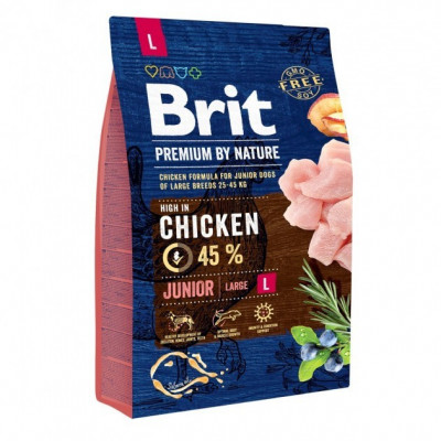 Brit (Чехія) Сухий корм Brit Premium Junior L 3 kg (для цуценят та молодих собак великих порід)