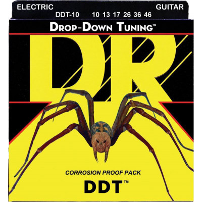 Струни для електрогітари 6 шт DR DDT-10 Drop-Down Tuning Nickel Plated Medium Electric Strings 10/46