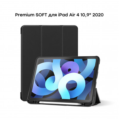 Чохол AIRON Premium SOFT для iPad Air 10.9 2020 із захисною плівкою та серветкою Black