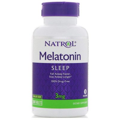 Мелатонін, Natrol, Melatonin, 3 мг, 240 таблеток (1310)