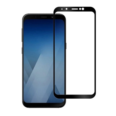 Захисне скло Full Glue Full Screen Glass Samsung Galaxy A6 Plus 2018/A605 Black (PG-000610)