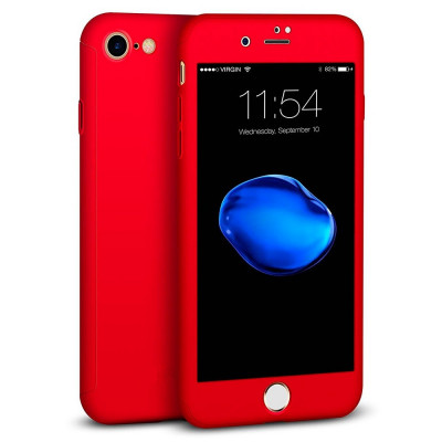 Чохол MakeF + скло на Iphone 7/8 Red (HbP050415)