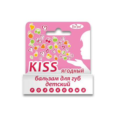 Бальзам для губ дитячий роликовий ENJEE Kiss ягідний 6 мл