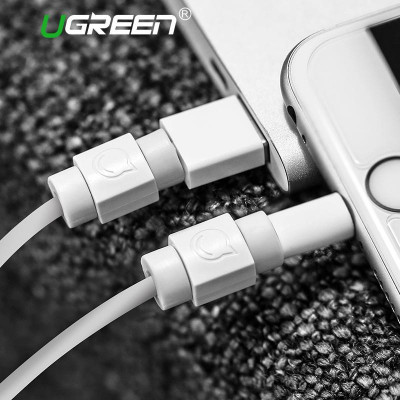 Захисна насадка UGREEN LP127 для кабелю Apple 6 шт/уп Білі (40705)