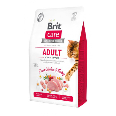 Корм для активних кішок Brit Care Adult Activity Support 2 кг з курією та індичкою