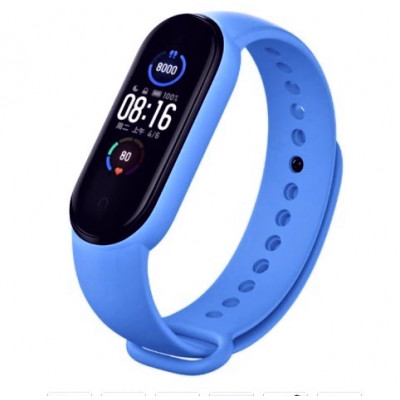 Ремінець BeWatch для Xiaomi Mi Band 5 силіконовий Блакитний (1540609)