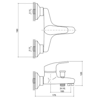 Змішувачі для ванни Brinex 36W 006 (BRIN36W006)