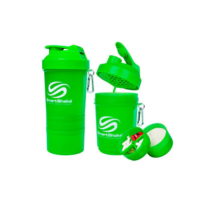 Шейкер planeta-sport 3-х камерний для спортивного харчування Smart Shaker Original FI-5053 Зелений