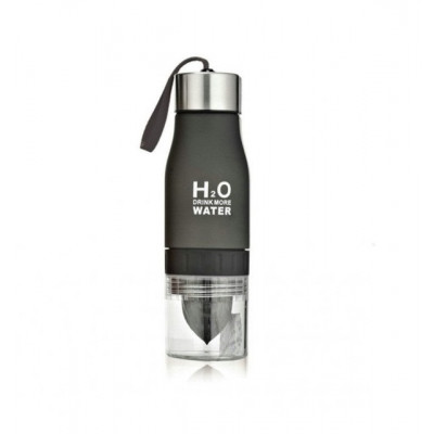 Спортивна пляшка-соковитискач H2O Water bottle Black Чорний