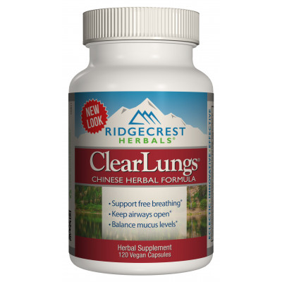 Комплекс для підтримки Легких Рослинна Китайська Формула Clear Lungs RidgeCrest Herbals 120 гелевих капсул