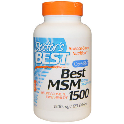 МСМ метилсульфонілметан Doctor's Best 1500 OptiMSM 120 таблеток (DRB00097)