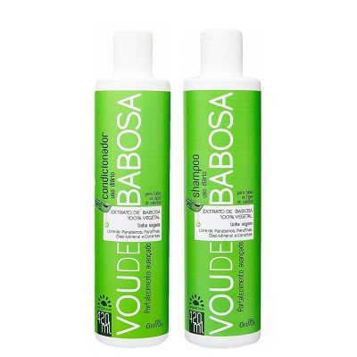 Набір для зміцнення та оздоровлення волосся Griffus Kit Shampoo+Condicionador Linha Vegana Vou de Babosa 420+420 (42901)