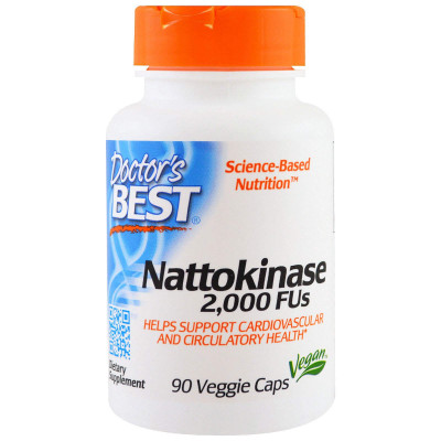 Наттокіназа Nattokinase Doctor's Best 2.000 FUs 90 капсул (544)