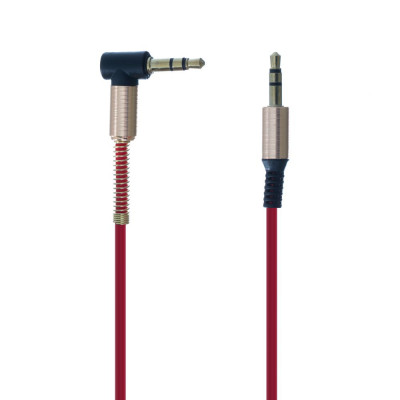 Аудіо кабель Wuw Cable Spring SP-206 Aux 3.5 mm to Aux 3.5 mm 1 м Червоний