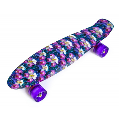 Пенніборд Penny Board Print Орхідея Різнокольоровий (1940713911)