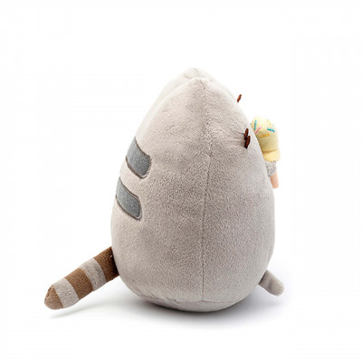 М'яка іграшка кіт з морозивом Pusheen cat Сірий + подарунок (vol-1044)