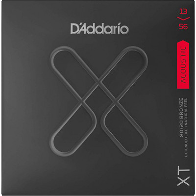 Струни для акустичної гітари 6 шт D'Addario XTABR1356 XT 80/20 Bronze Medium 13/56