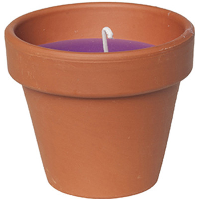 Свічка Candle pot Стандарт 10 x 11 см Коричневий з фіолетовим (000001350)