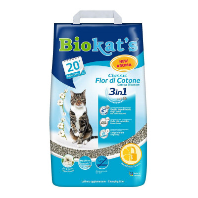 Наповнювач бентонітовий Biokats Fior di Cotton (3in1) 10 кг