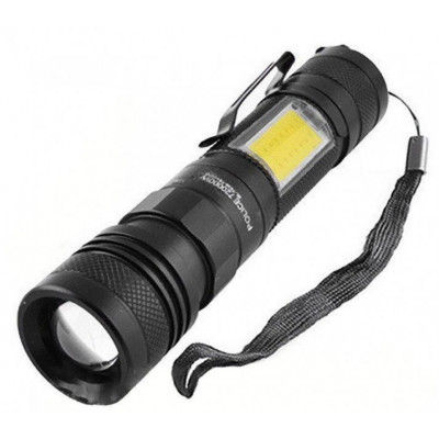 Ліхтар ручний Police BL-T6-19 (T6+COB) zoom + microUSB + 3 режими