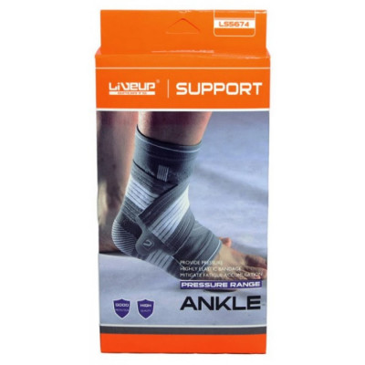 Фіксатор щиколотки LiveUp Ankle Support S Grey (LS5674)