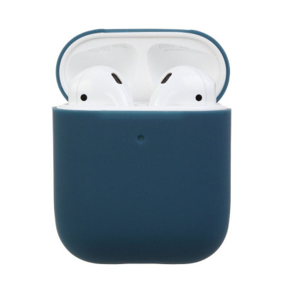 Силіконовий чохол для Airpods 1/2 ARM із карабіном захисний Pine Green (4355pacificgreen)